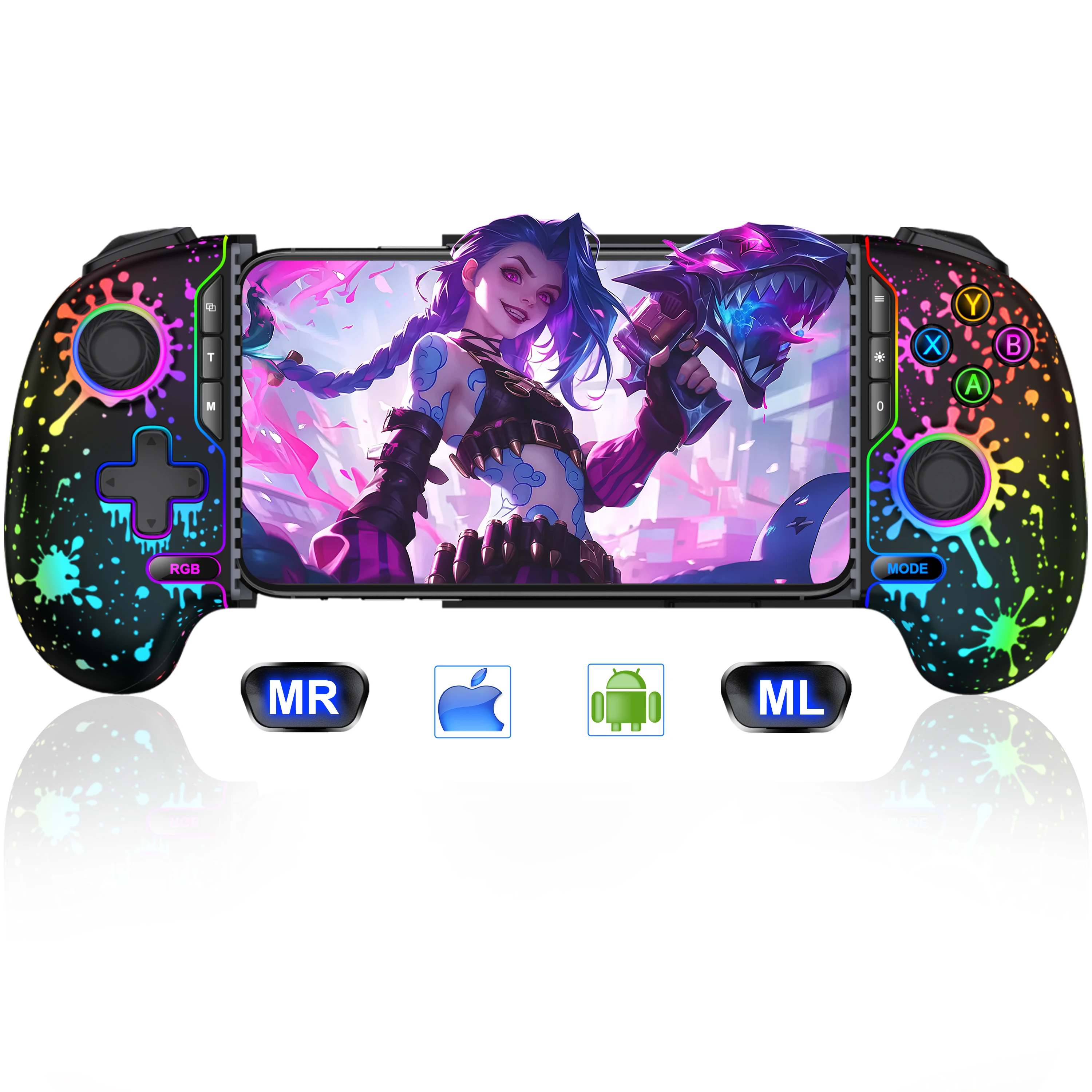 

BEBONCOOL MC302 Mobile Phone Hall Effect Controller Type-C Gamepad Stretching Handle Stick Android iOS XBOX Cloud Game Joystick