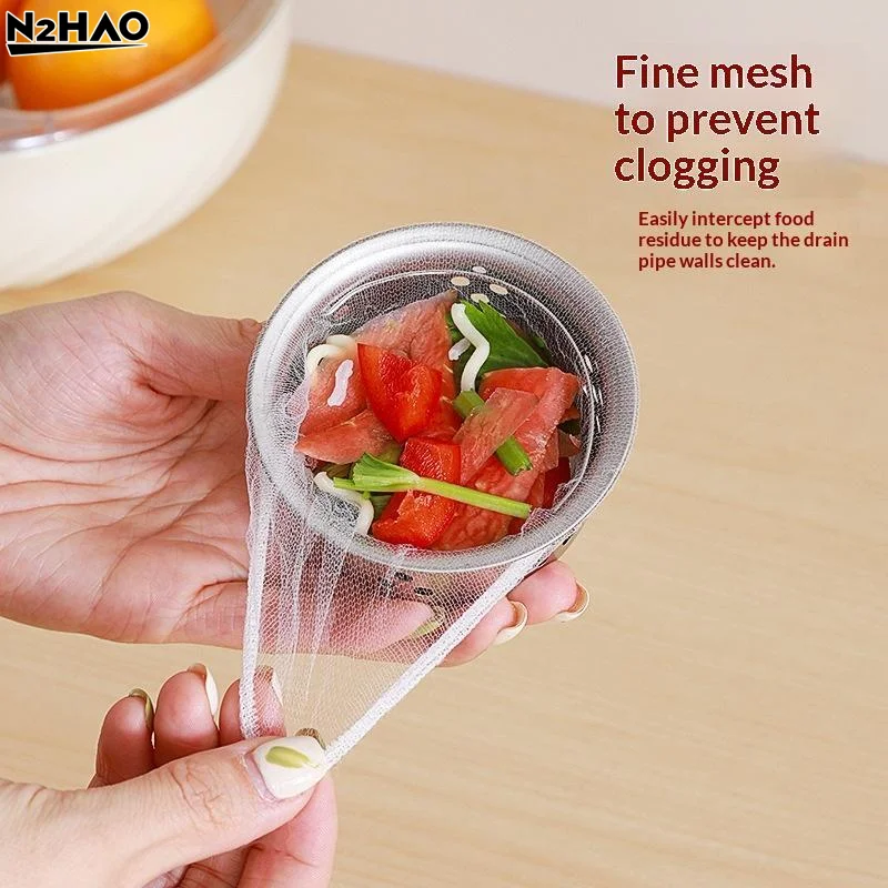 100 Pcs Disposable Kitchen Sink Filter Strainer Sewer Filtering Net Stopper Catcher Waste Collector For Home Accessories