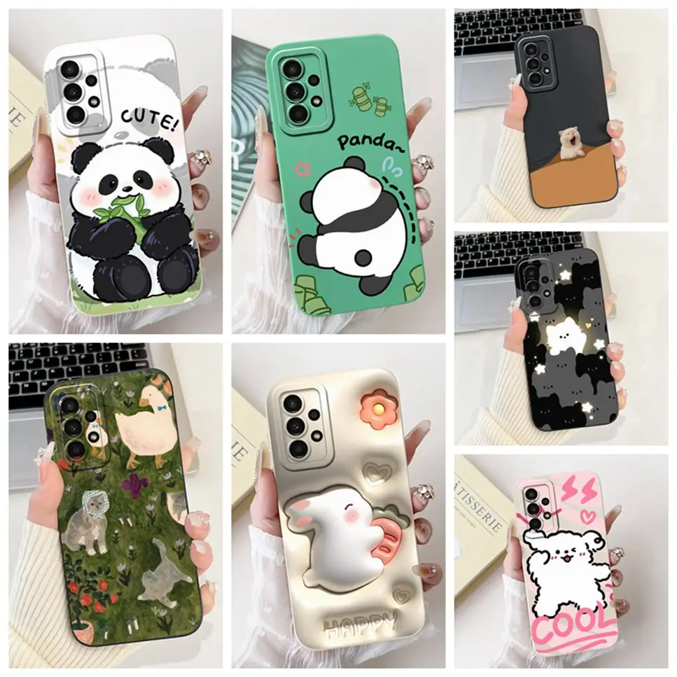 For Samsung Galaxy A53 5G Case Popular Cute Animal Pattern Soft Silicone Cover For Samsung A53 A 53 SM-A536B Phone Case Bumper