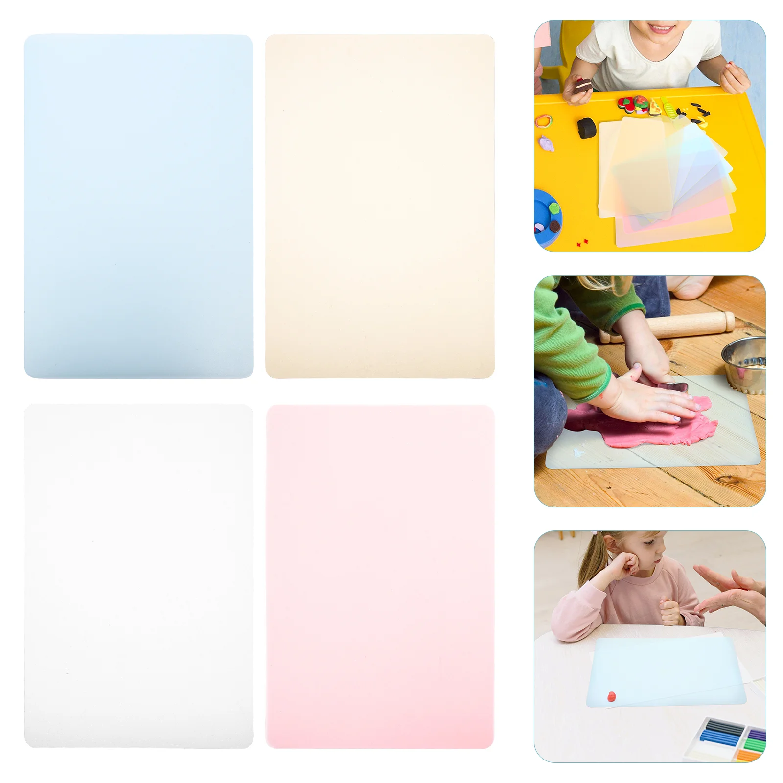 

8 Pcs Clay Mat Crafts Mats Pottery Tool Epoxy Resin Non-stick Board Modelling Tools Pp DIY Supply