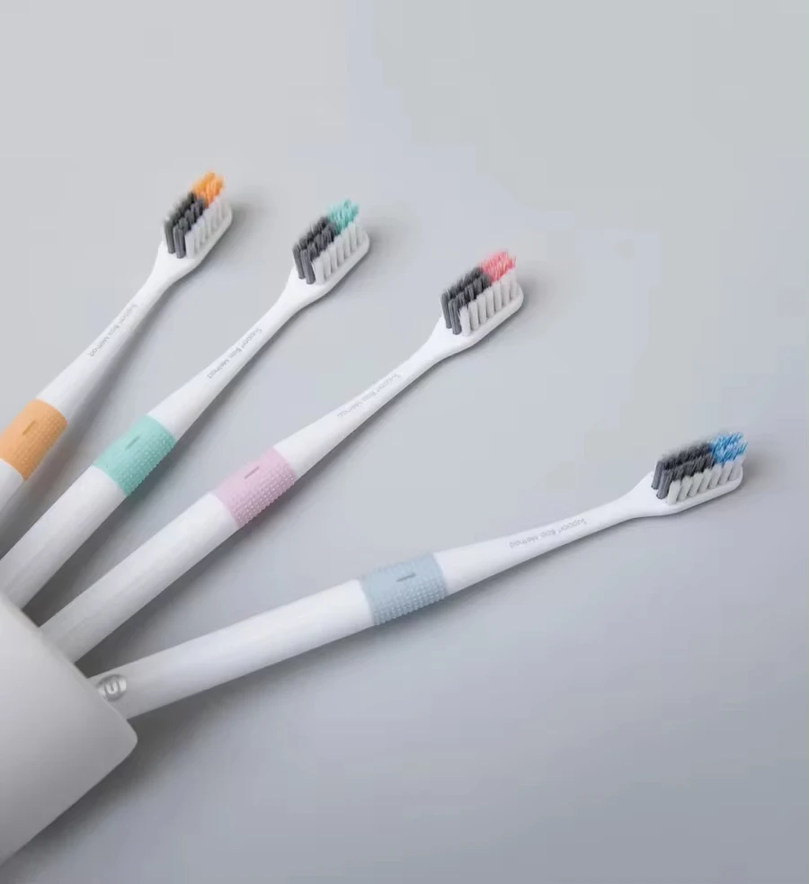 YouPin Dr. Bei แปรงสีฟัน Family Pack แปรงสีฟันคู่นําเข้าขนนุ่มวัสดุเกรดอาหารพร้อมกล่องแปรงสีฟันชุดเดินทาง