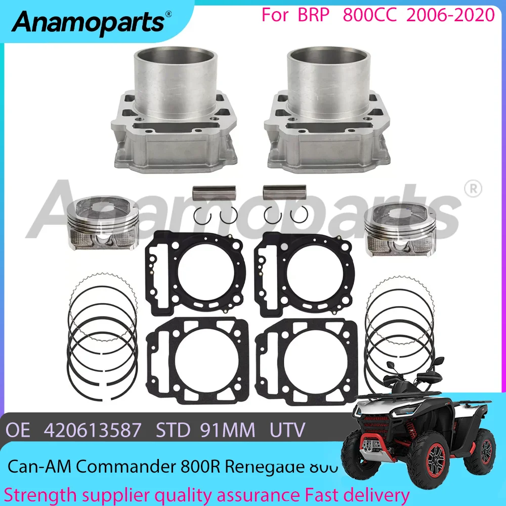 STD 91MM Motoer cylinder piston gasket Rebuild Overhaul Kit for 06-20 BRP Can-AM Outlander Renegade 800 UTV 800CC 420613587