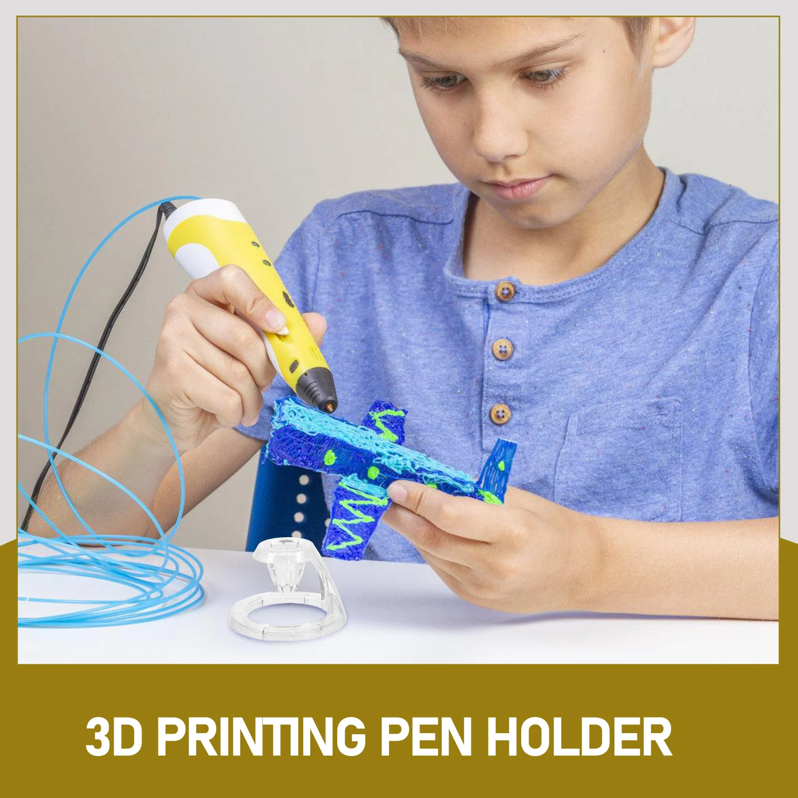 

3D Pen Holder Stand Compatible Various Pens Clear PC Material Display Stands for 3D Printing Pen Storage Solution Desk Accessory