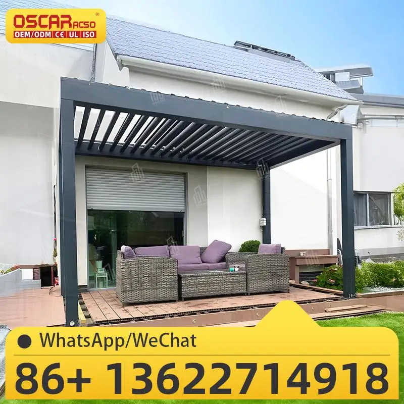 Leicht zu montierender, wasserdichter 3x4-Dachmöbel-Terrassenpavillon mit Öffnung für den Außenbereich für Garten, Hinterhof, Terrasse, Pergola