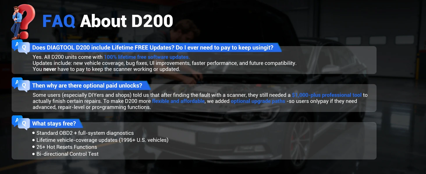 2026 VDIAGTOOL D200 Auto-Diagnosegerät Vollsystem-Diagnose 26+ Resets Bidirektionaler Test OBD2-Scanner Lebenslange Kostenlose Updates – Detail 1