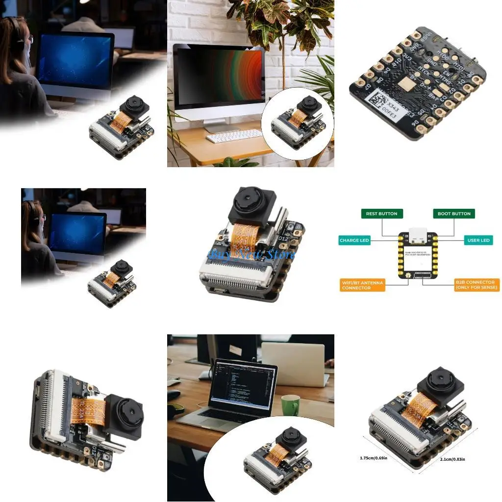 

20CE ESP32S3 Module With OV2640 Camera WiFi, BLE5.0 Connection Digital Microphone