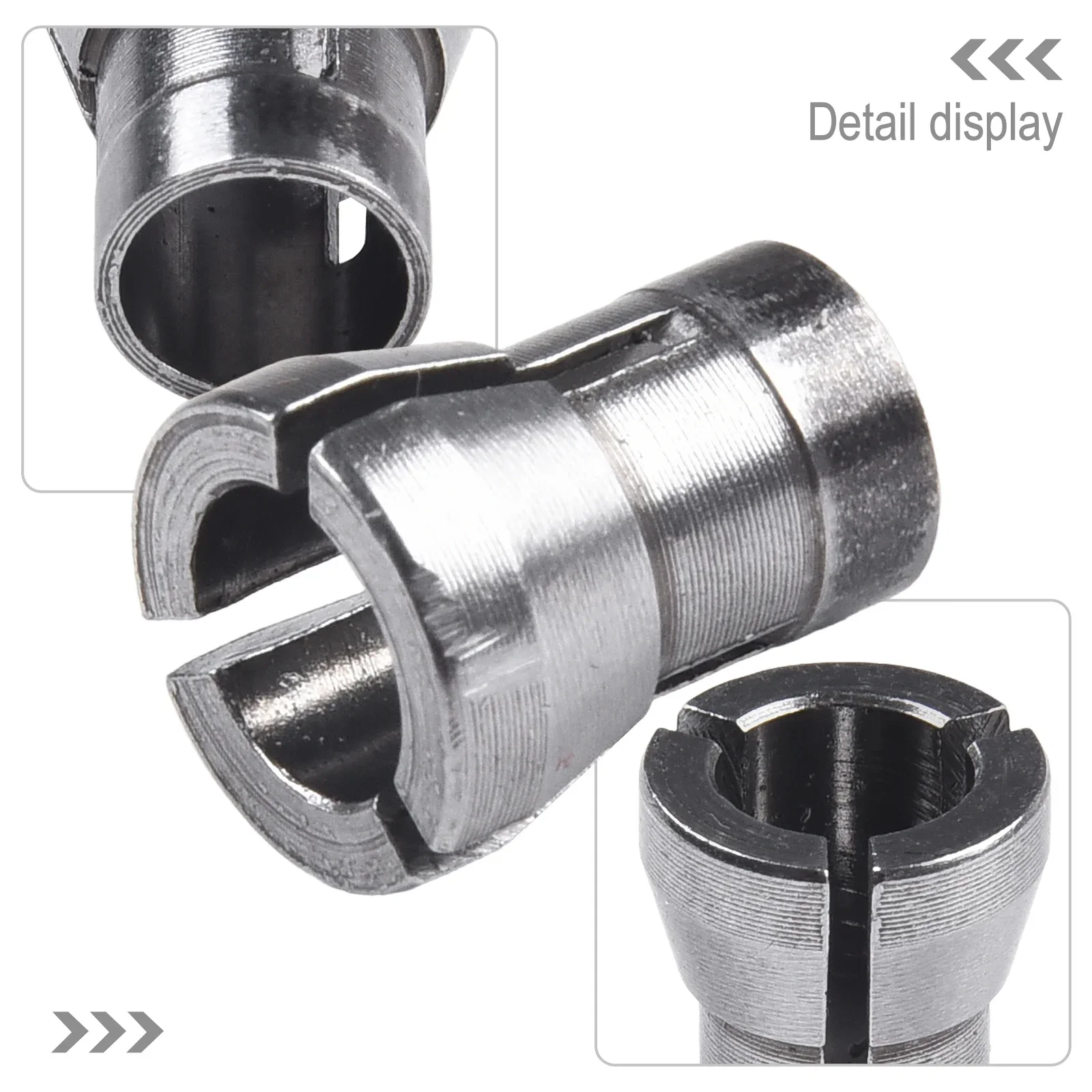 1pc Collet Chuck Adapter 8x16.5mm Split Bushing Converters Engraving Trimming Machine Router Milling Cutter Woodworking Tool