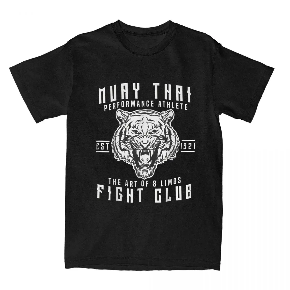 Muay Thai Thai Boxing Kickboxing Gift T-Shirts for Men Funny Pure Cotton Tiger Tees Martial Arts T Shirt Big Size Clothes