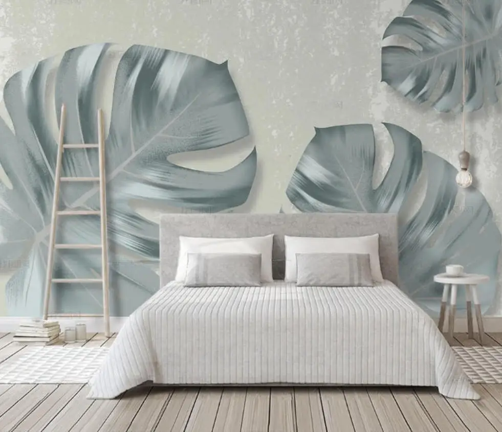 

Custom wallpaper home decor mural tropical rainforest flower forest landscape television background 3d wallpaper painting