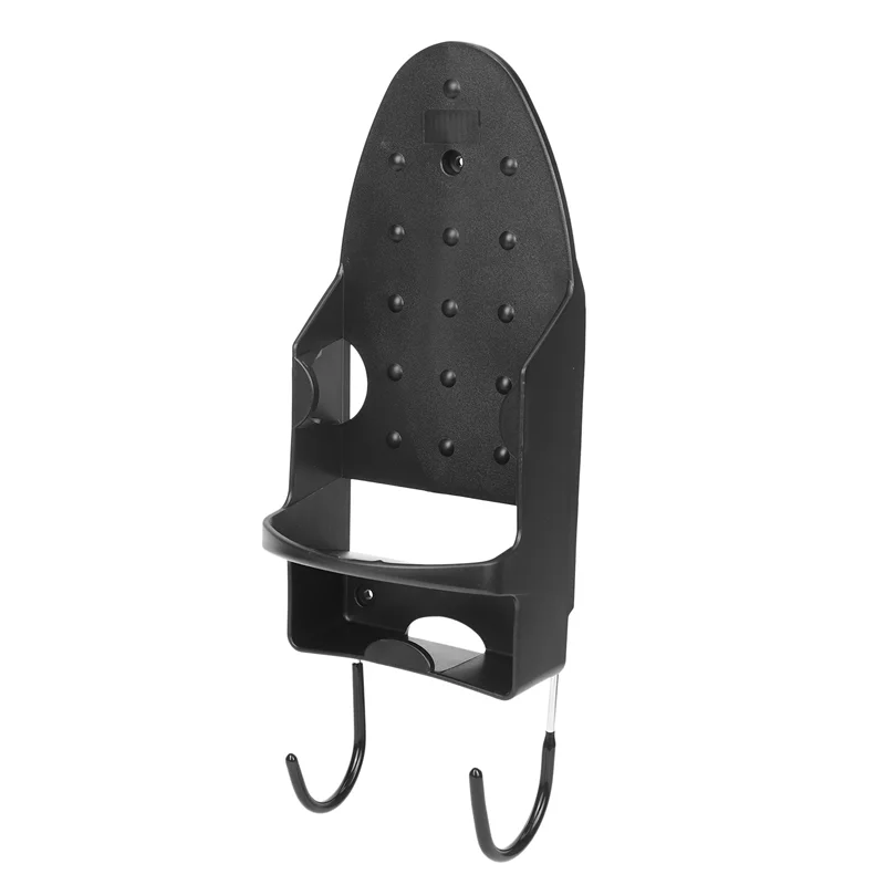 A99T 2X Ironing Board Holder Wall Mount Electric Iron Hanger Ironing Board Rack Ironing Board Storage Organizer Black