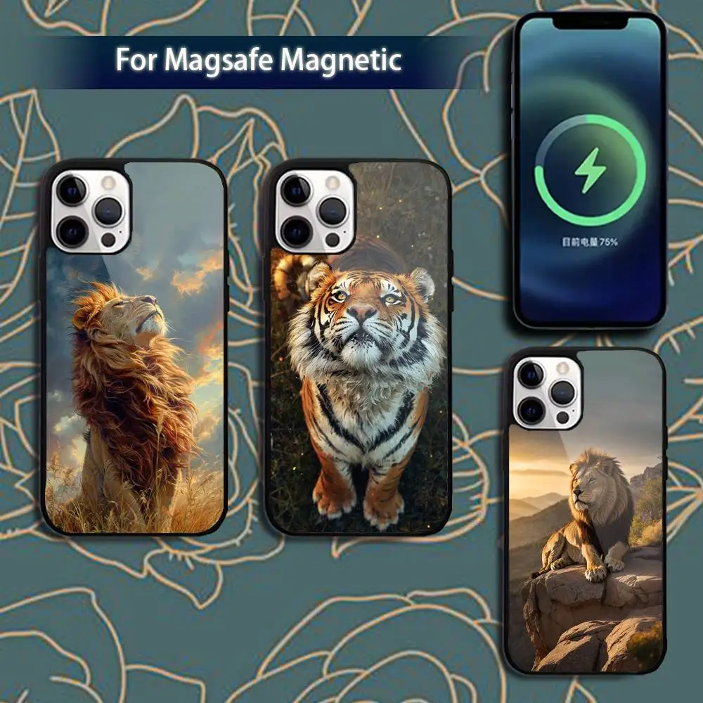 

Animal C-Cover T-Tiger Lion Phone Case For iPhone 17,16,15,14,13,12,11,Pro,Max,Plus,Mini,Magsafe,Magnetic Wireless Charging Case