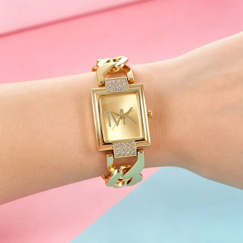New Bestselling Bracelet Watch, Versatile Fashion Quartz Watch, Creative Hollow Out Trendy Square Wristwatch for Women