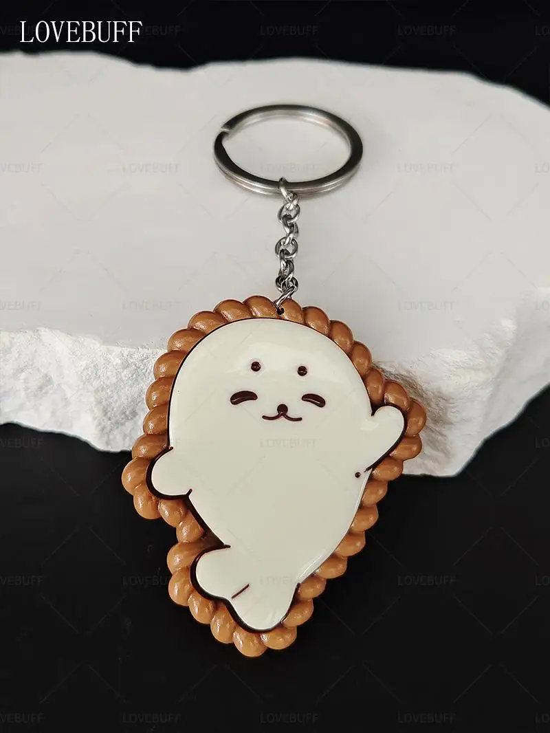 

Anime Love and Deepspace Zayne Cosplay Cartoon Sea Dog Biscuits Keychain Pendant Q Version Birthday Present Accessory Widget