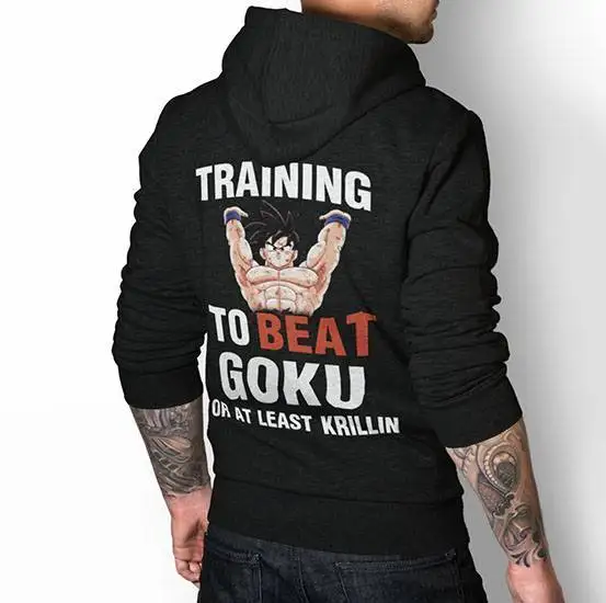 เสื้อฮู้ดลายดราก้อนบอลสีแดงสำหรับผู้ชาย ลายพิมพ์ฝึกซ้อมเพื่อเอาชนะโกคู ผ้าฝ้าย สตรีทแวร์ ทรงหลวม ใส่ได้ทั้งชายและหญิง ลายอนิเมะ ดีไซน์ตลกๆ สำหรับออกกำลังกาย