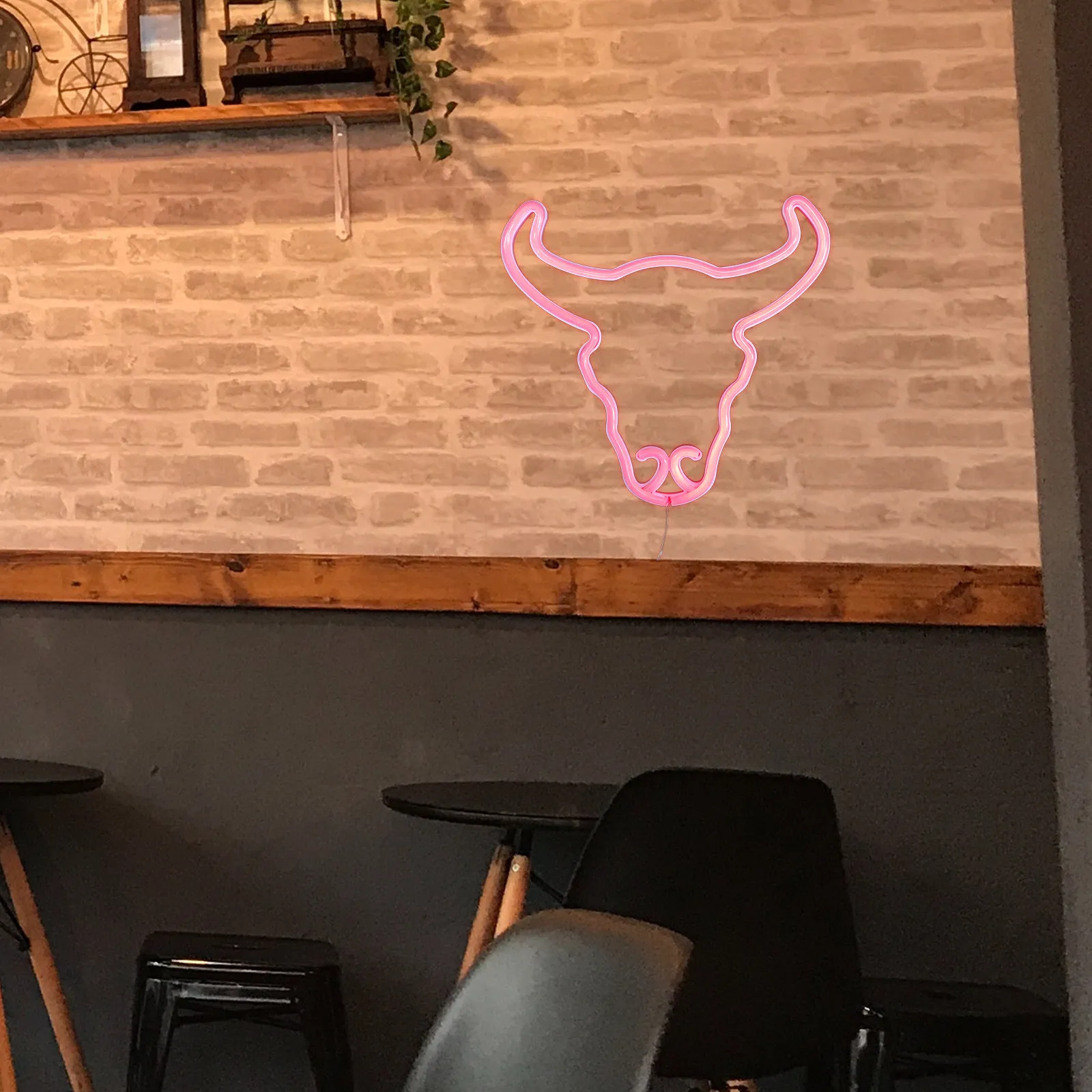 

1 шт. Светодиодный неоновый светильник в форме головы коровы, декоративный светильник для дома, фестивалей, отелей, торговых центров, мероприятий, теплый свет