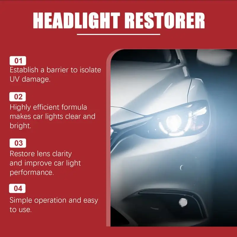 Car Headlight Polishing Cream Auto Headlight Restoration Repair Paste Professional Formula Restoration Cleaner For Truck