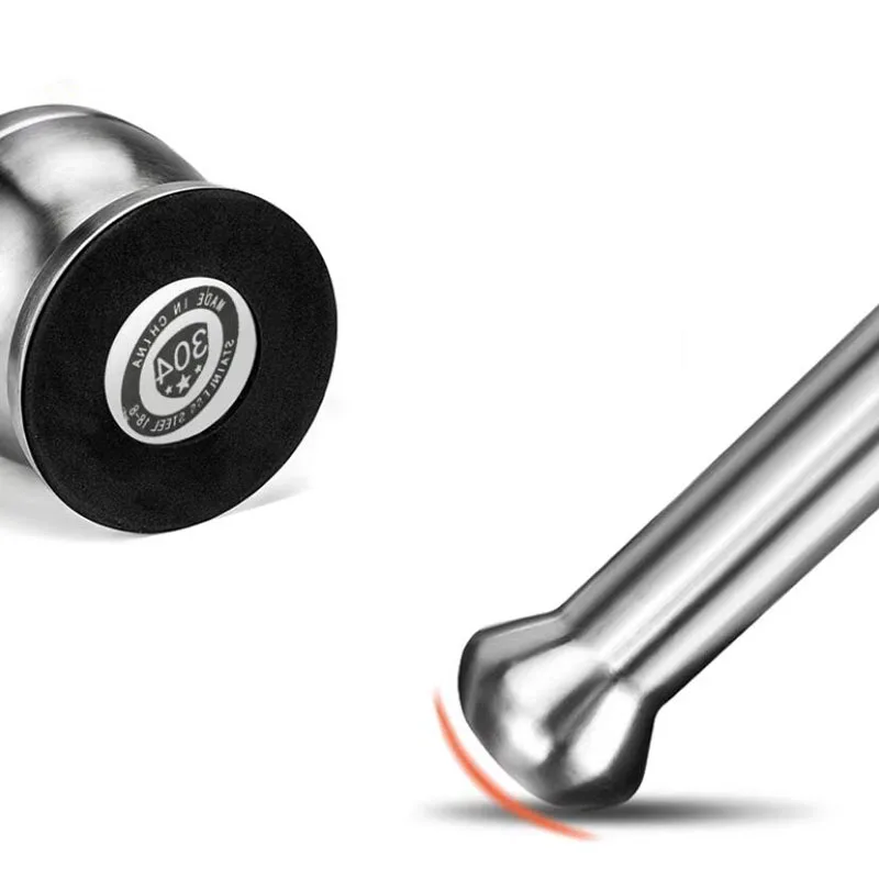304 Stainless Steel Mortar And Pestle Set 100mm Lab Grade Grinding Bowl with Non-Slip Base for Herb Spice Paste Grinding