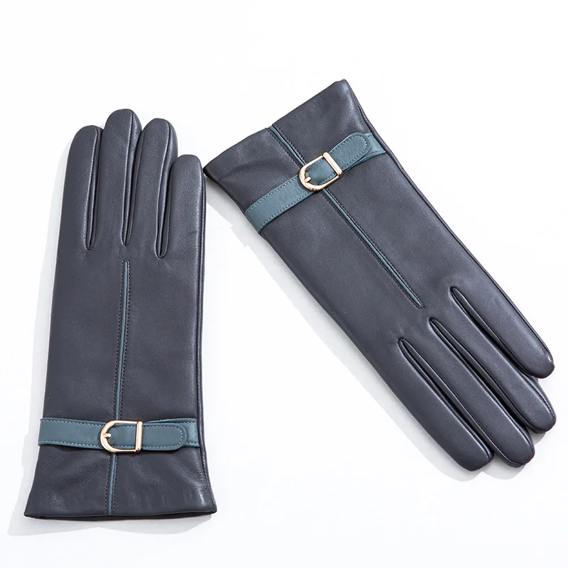 قفازات جلدية ملونة على الموضة للخريف والشتاء، قفازات ناعمة ومريحة مقاومة للبرد والرياح مناسبة للأنشطة الخارجية