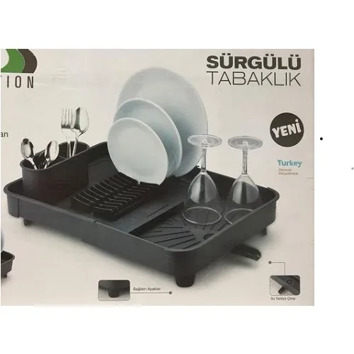 Elite Home Retractable Sliding Dish Rack