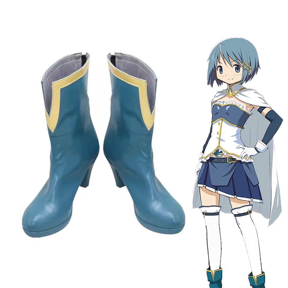 

Puella Magi Madoka Magica Miki Sayaka Cosplay Shoes Boots Anime Chinese Style Halloween Role playing Props for Men Women Game