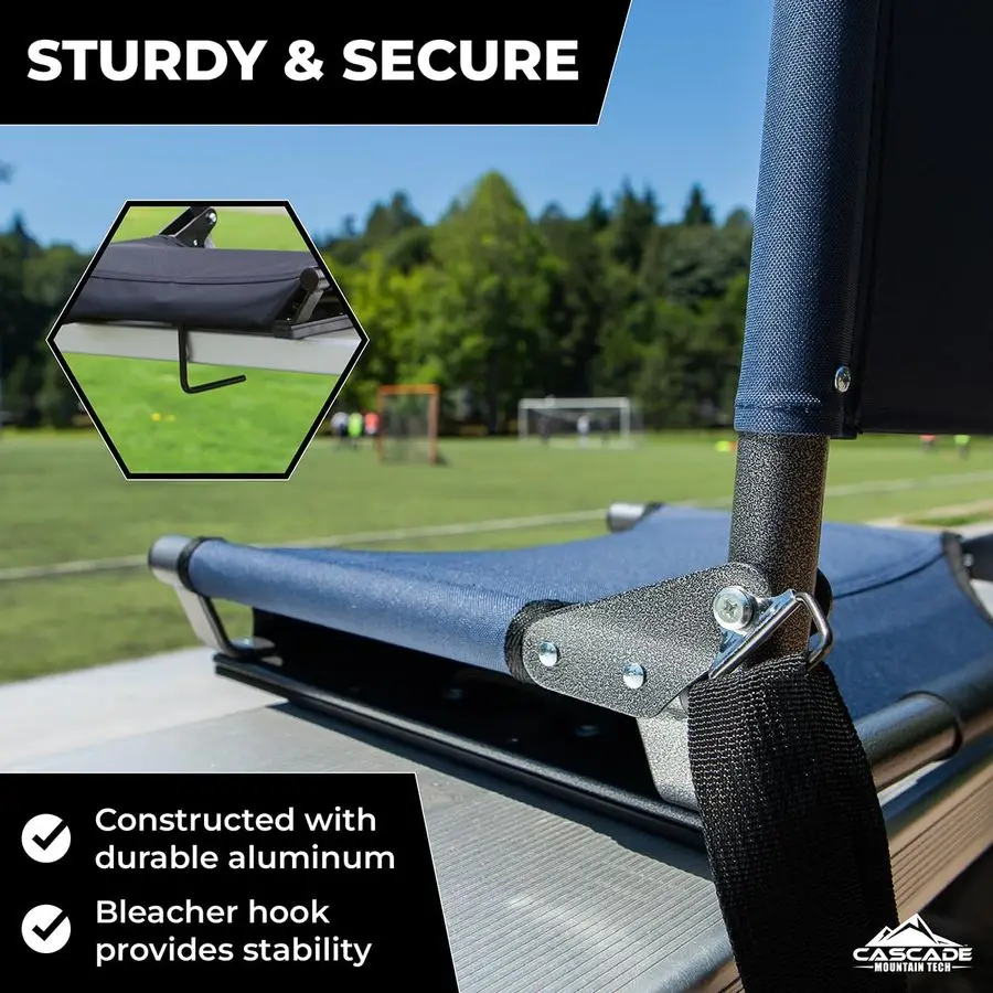 

Portable Folding Steel Stadium Seats for Bleachers , Black, Regular 17