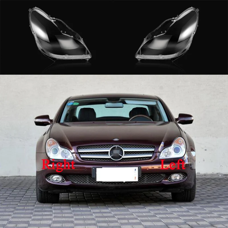 

For Mercedes-Benz Lampshade W219 CLS300 CLS350 CLS500 CLS550 2007 2008 2009 Auto Transparent Cover Front Headlight cover Shell