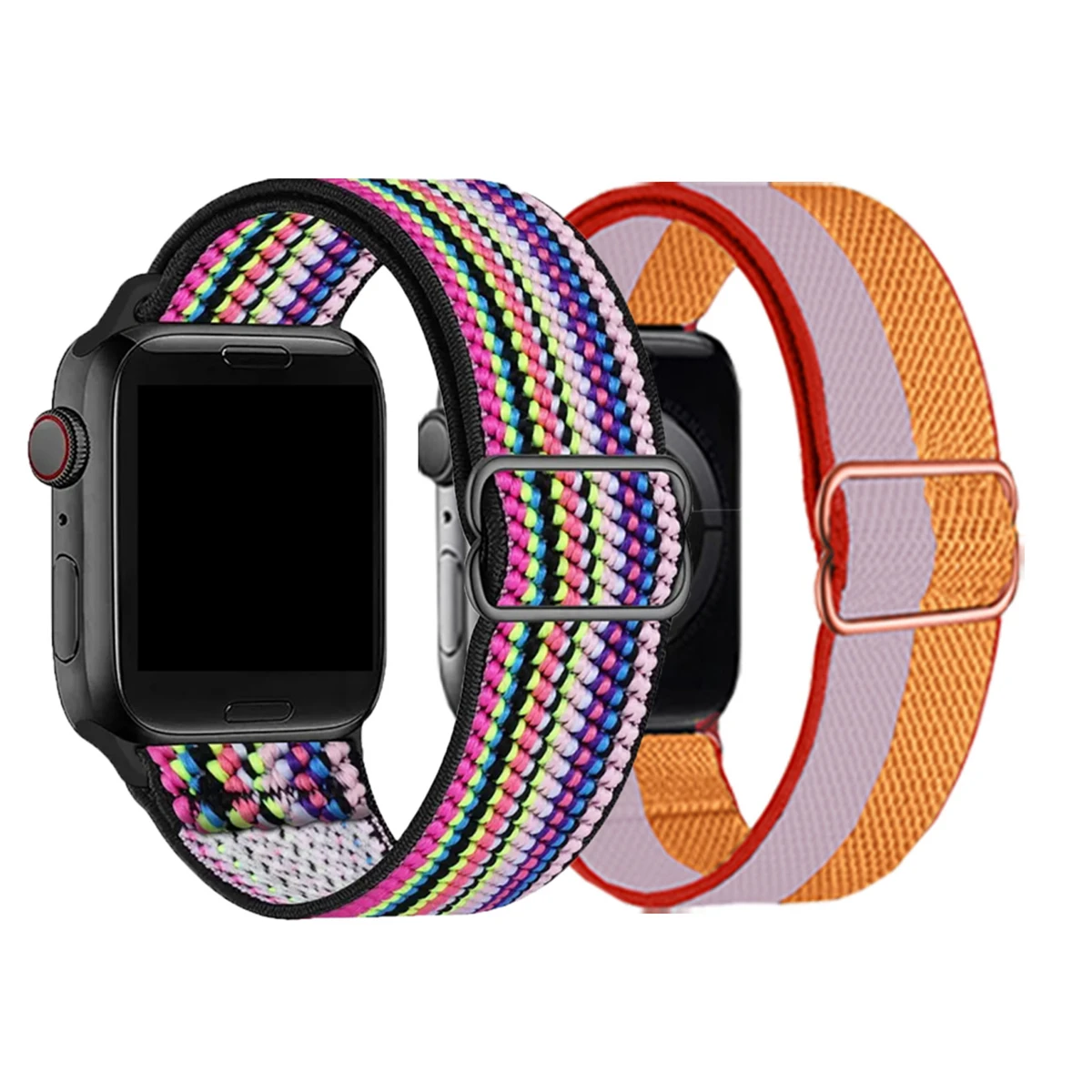 Cinturino elastico 2 pezzi per cinturini Apple watch 40mm 44mm donna uomo braccialetti in Nylon per Iwatch Ultra Series 987654 SE