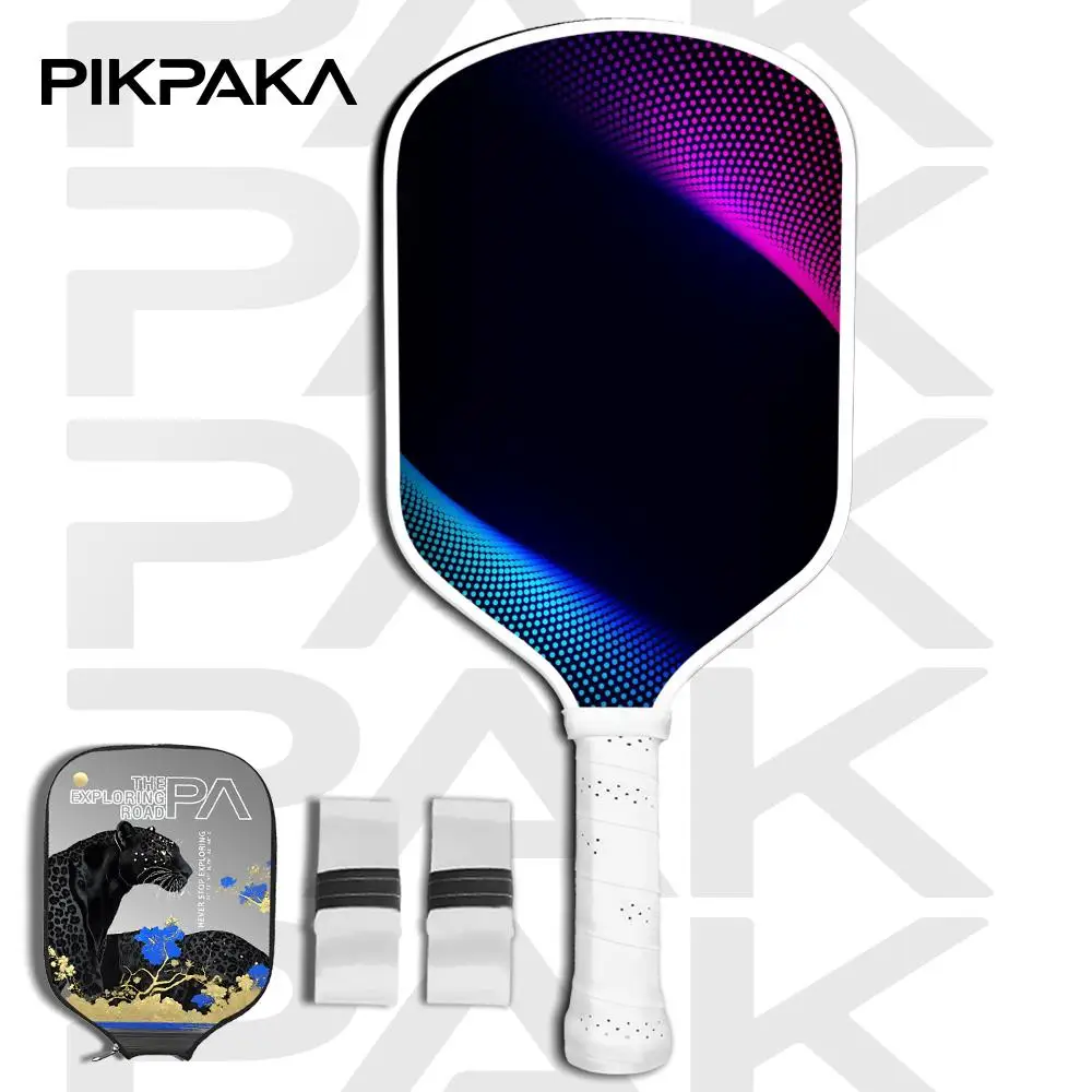 

Popular purple blue Pickleball Paddle Set USAPA Approved T700 Carbon Fiber Unibody Thermoformed with 16MM Honeycomb Core Power