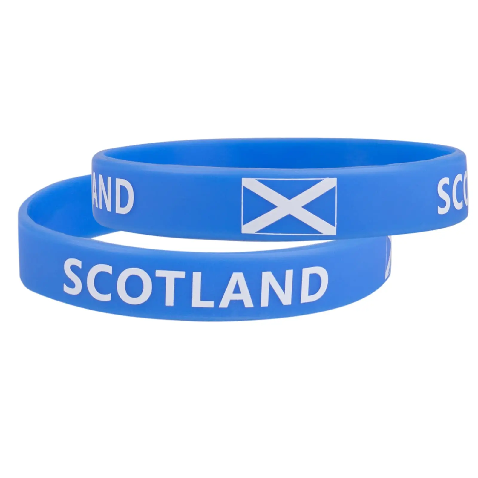 2pcs Scotland Flag Silicone Bracelet Sport Game Wristbands National Wrist Strap for Men Women Rubber Band Fashion Accessories