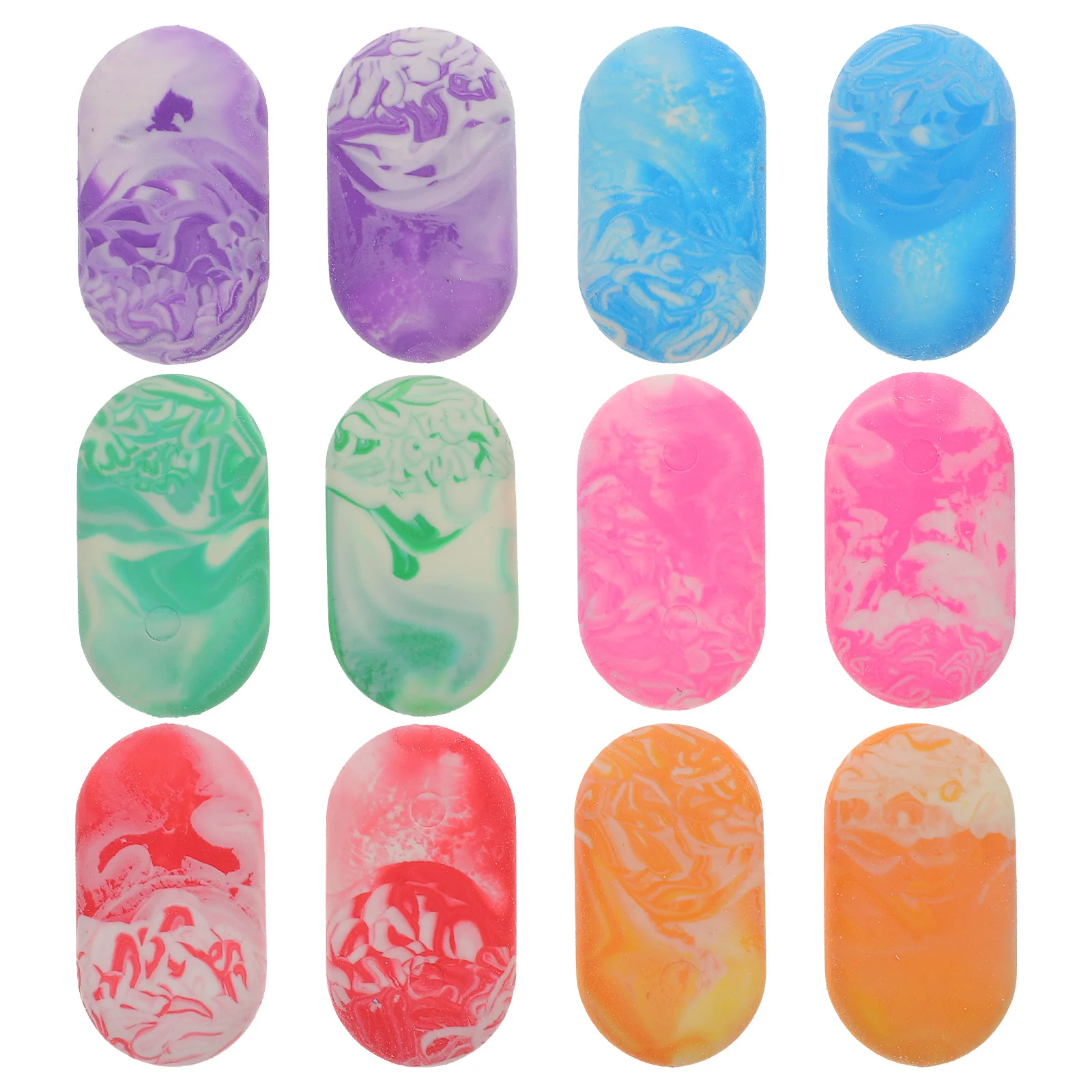 12 Pcs Cute Small Erasers Classroom Supplies Marble Adorable Stationery for Drawing Bulk