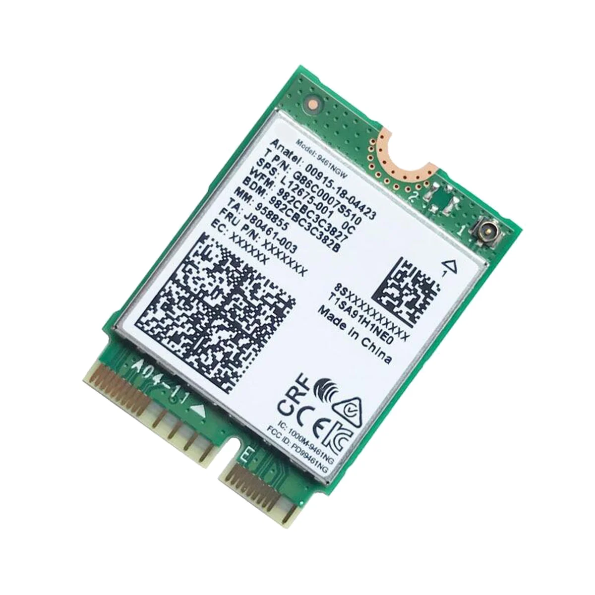 Adaptador sem fio para Intel, WiFi Card, Dual Band 802.11AC, M2 Chave E, CNVI, Bluetooth 5.0, 9461NGW, 2.4G, 5G, 9461