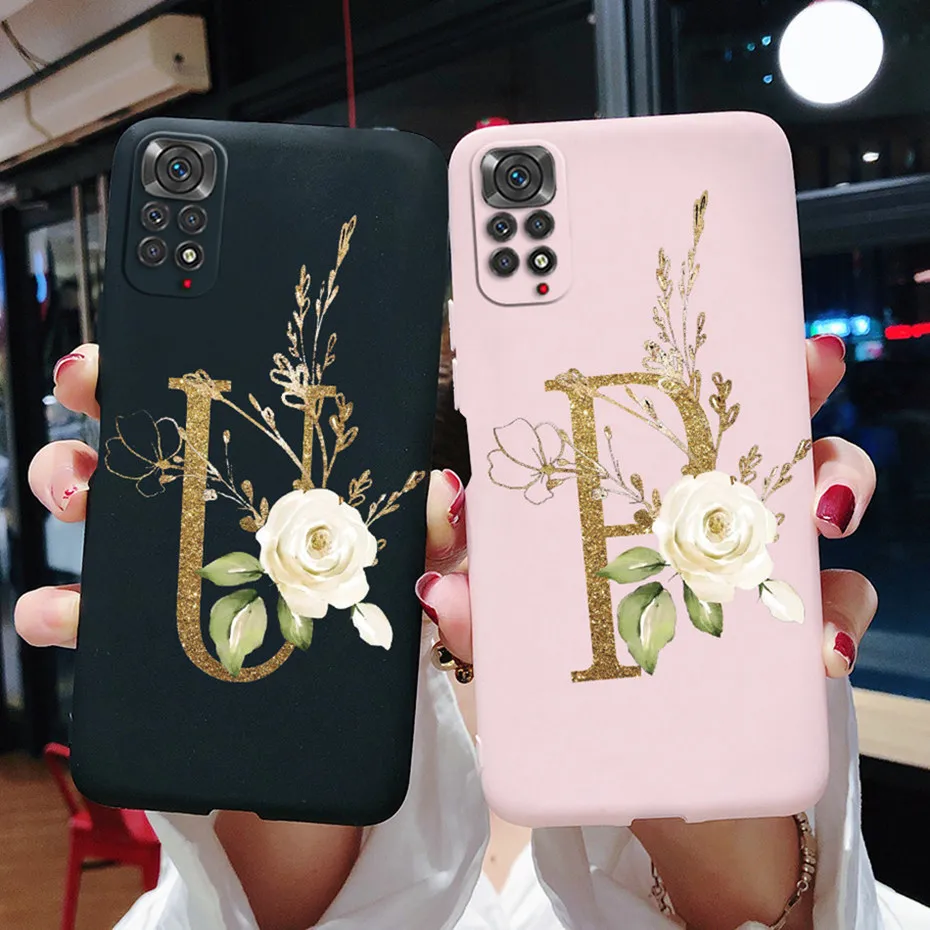 For Xiaomi Redmi Note 11 Pro Case Cute Letters TPU Matte Silicone Back Cover For Xiaomi Redmi Note 11 Pro 11s 4G 5G Phone Case