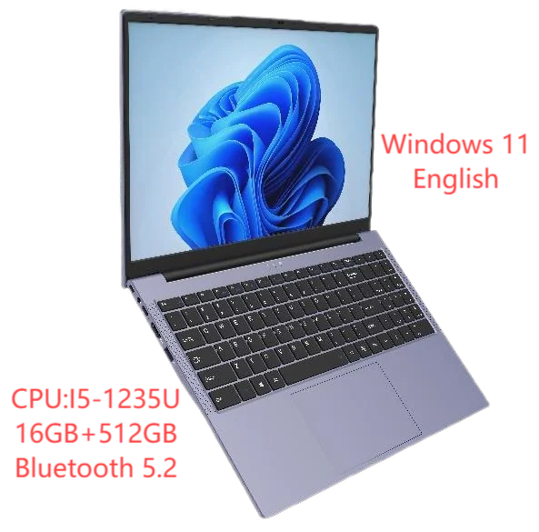 HYC PN1519P.Laptop, 15,6 inci, 16:9, 16GB+512GB, Bluetooth 5.2, laju penyegaran 60Hz, resolusi 1920*1080, baterai 5500mAh.