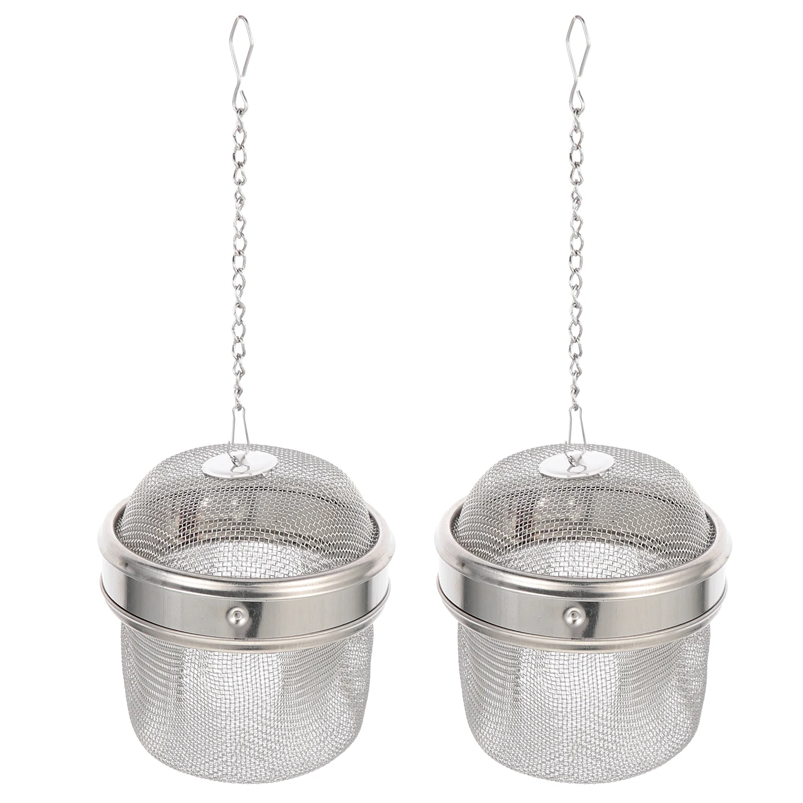 2 Pcs Watch Seasoning Balls Multi-function Jewelry Basket Stainless Steel Washing Silver Cleaning