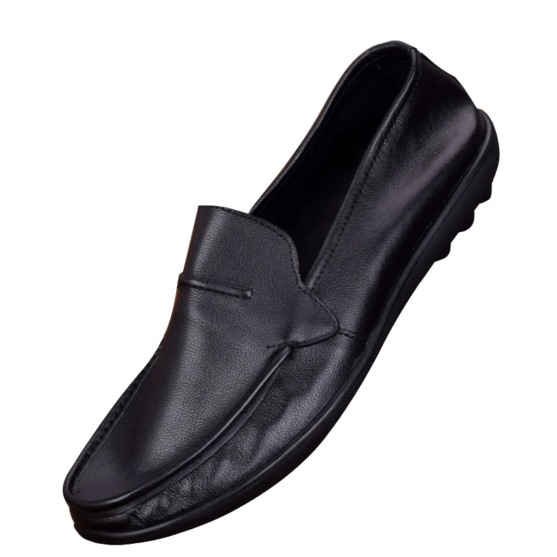 

2023 Spring Autumn Men's Casual Leather Shoes Soft Slip On Man Footwear Large Size Comfortable Flat Shoes Leisure Shoes A059