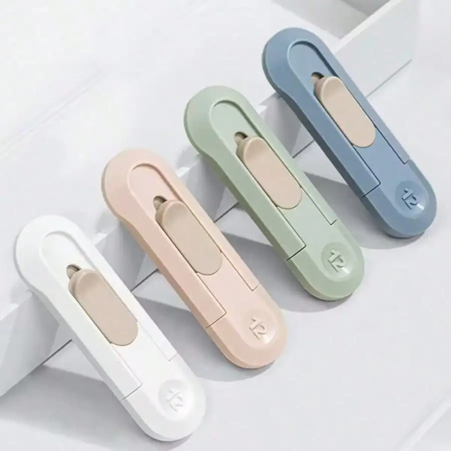 Portable Retractable Mini Box Cutter, Designed For Home And Office, One-Click Pop-Up Blade For Easy Cutting Of Envelopes/Cardboard/Shipping Boxes/Craft Materials, Compact Storage Space-Saving ss260828145165021655350