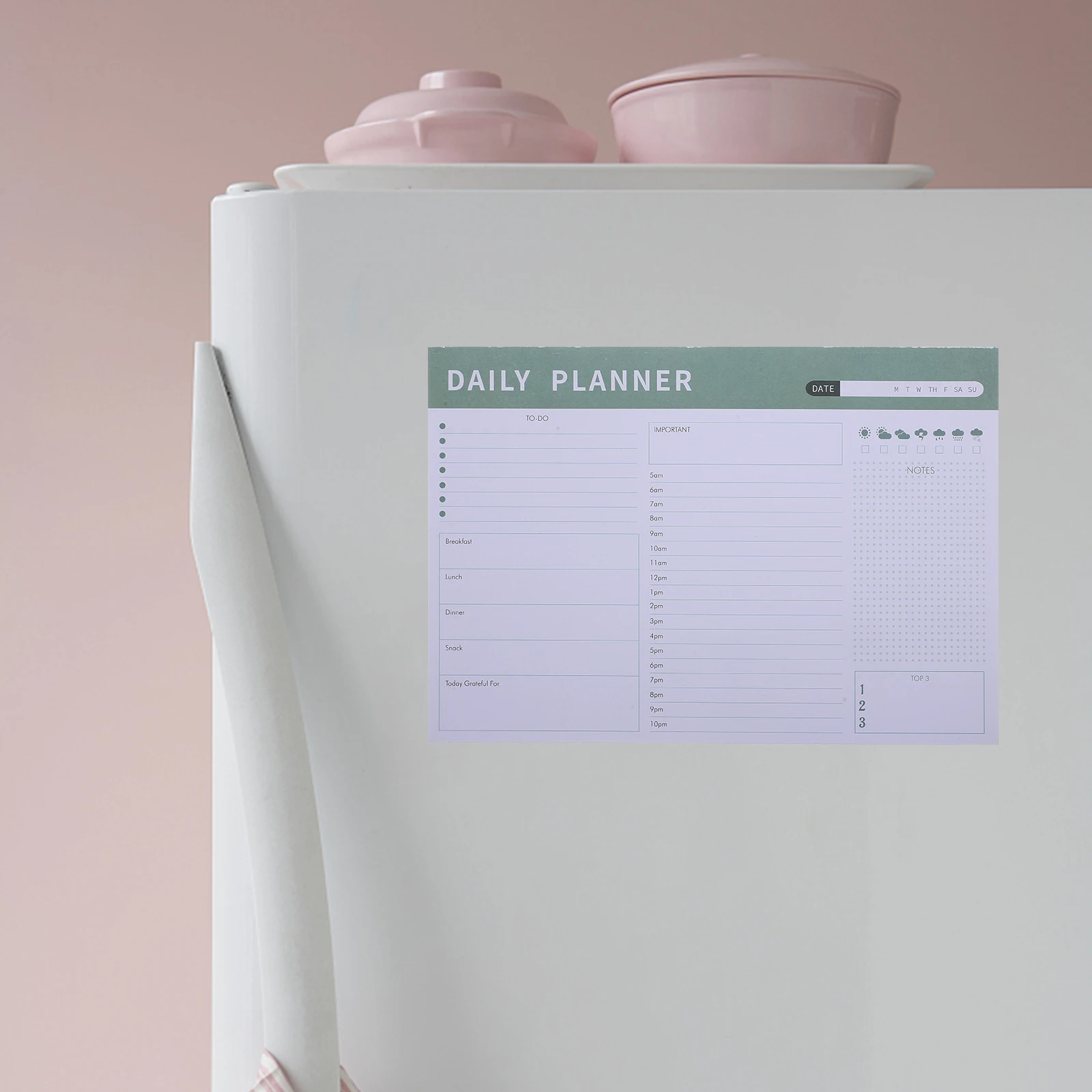 

Magnetic Schedule Book Daily Planner Memo Pads Task Planner Household Notepad Portable Note Pads Plan Supply Notebook Smooth