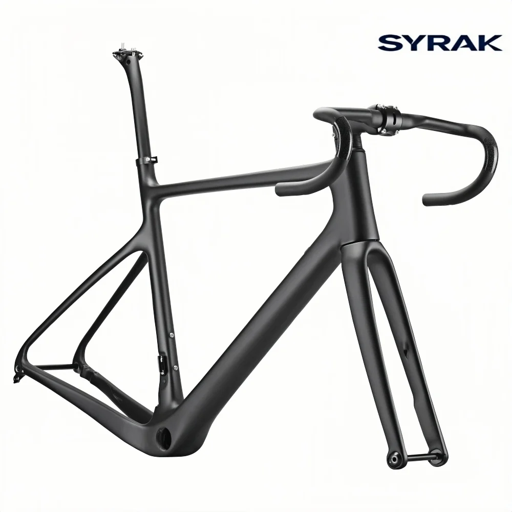 SYRAK جديد A5 كامل الكربون دراجة الحصى الإطار 700*40C الكربون دراجة Cyclocross الإطار الطريق دراجة الحصى الإطار المقود الجذعية #2