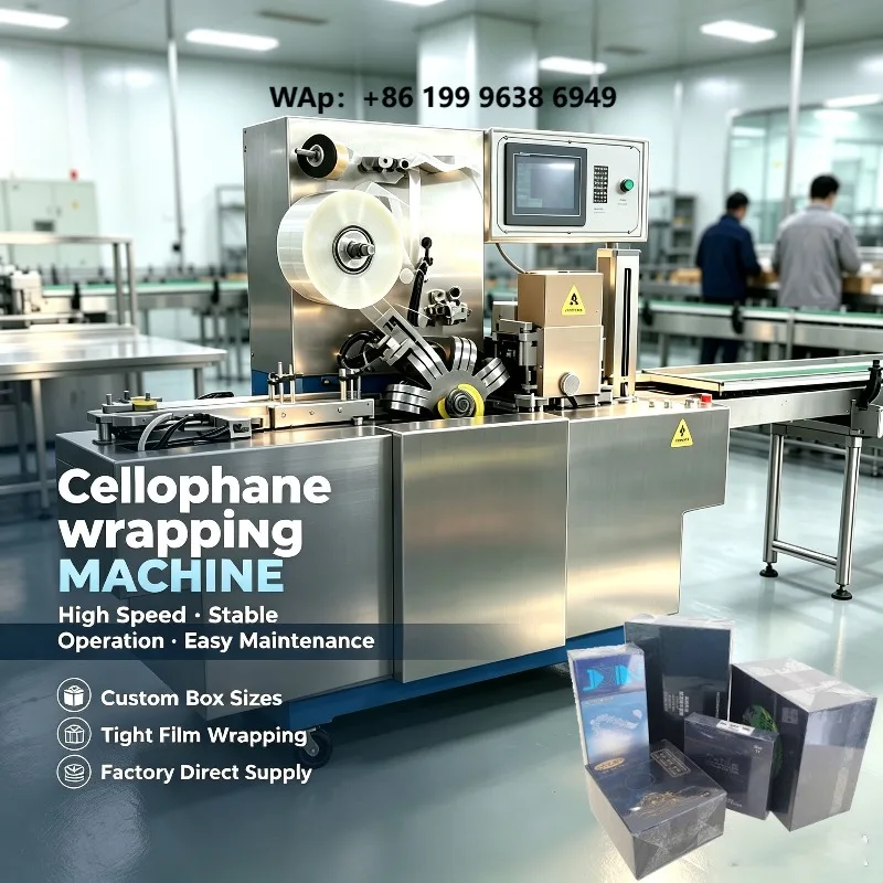 Automatic 3D Packing Machine Cellophane Wrapping Machine BOPP Heat Sealing Film Overwrapping Machine for Tea/Cosmetics Box CE