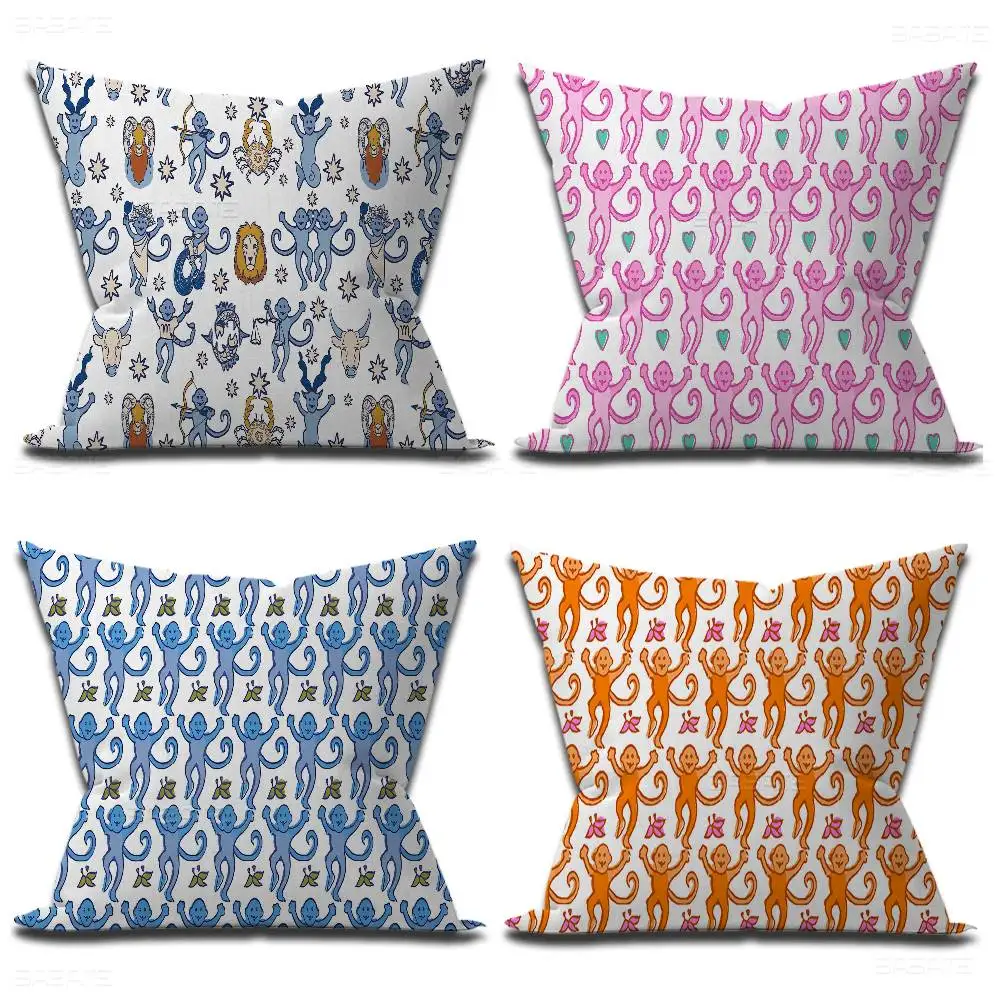 R-Roller R-Rabbit Monkey Kissenbezug, Geschenk, Kissenbezug, Schlafzimmer, Zuhause, Sofa, Stuhl, Sitzdekoration, Kissenbezug