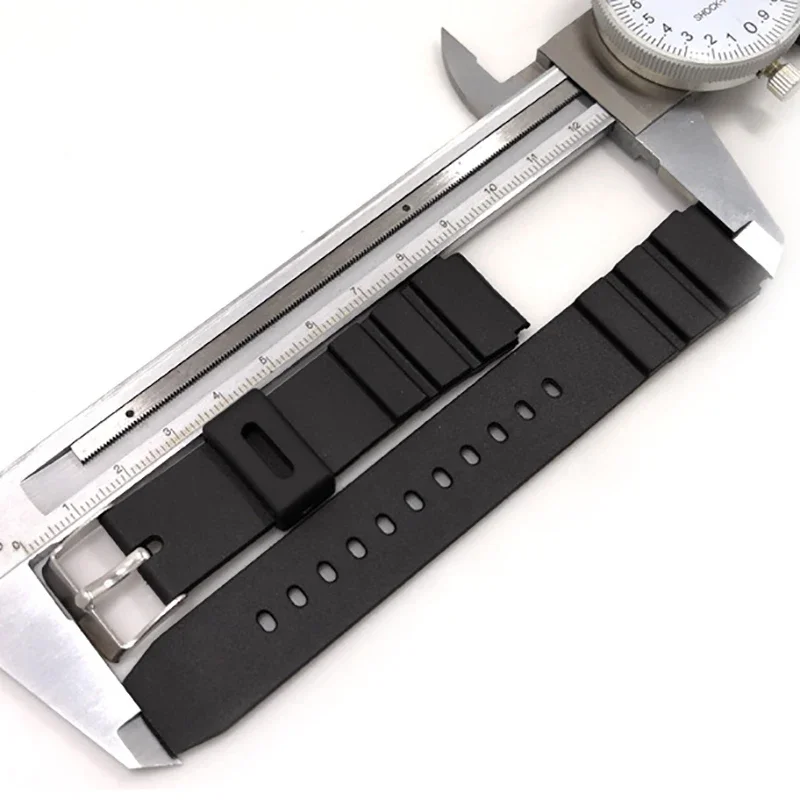 18 20 22 24 26 28 mm Silicone Watch Strap for Casio W800H Black PU Resin Bracelet SGW400 F91W F84 F105/108/A158/168 AE1200/1300