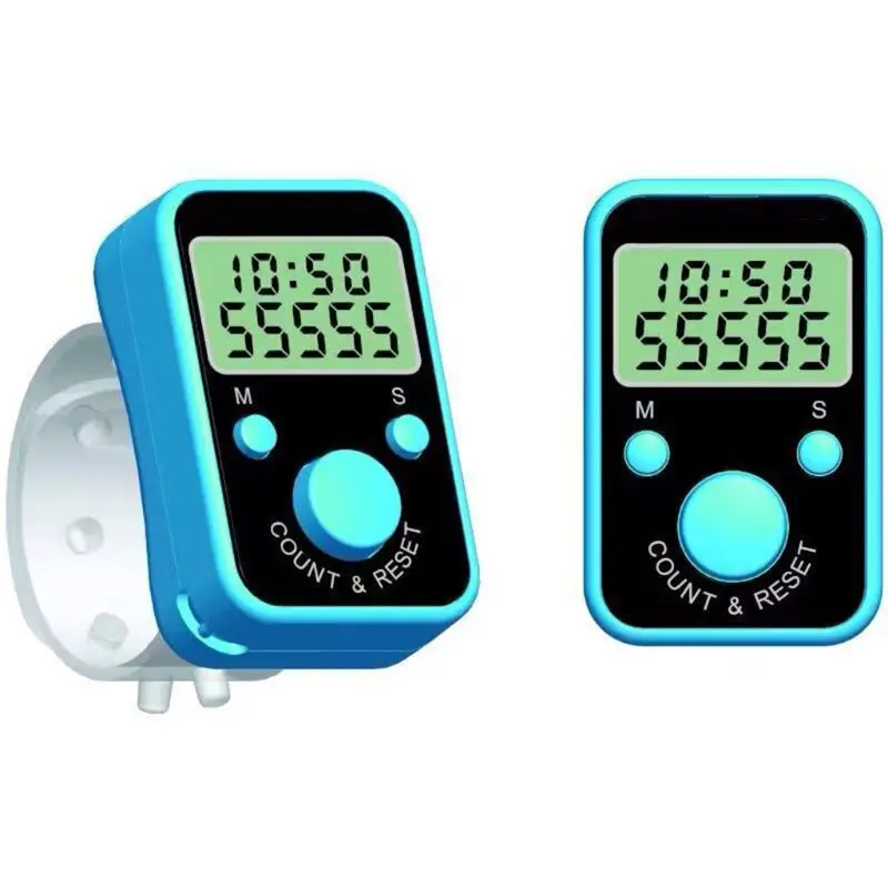 LCD Electric Display Digital Finger Counter, Tempo Anel Contagem Register, Costura Tricô Weave