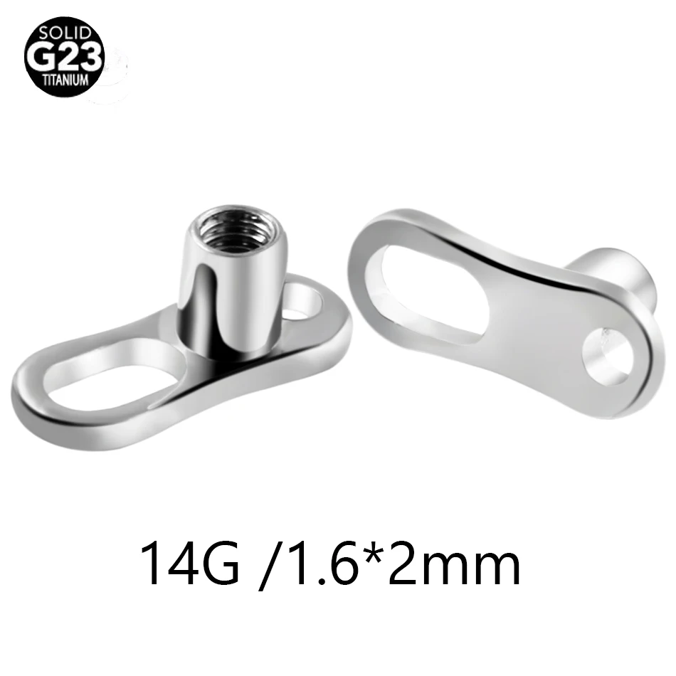 5 stuks/10 stuks/50 stuks titanium dermale ankerbasis 14G microdermale piercing micro skinner diver dermale basis sexy body jewelry
