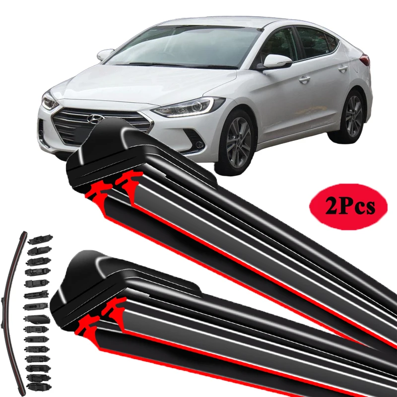 

For Hyundai Elantra Avante RD XD HD MD AD CN 1995 2000 2002 2006 2008 2011 2015 2020 2022 Double Rubber Windshield Wiper Blade