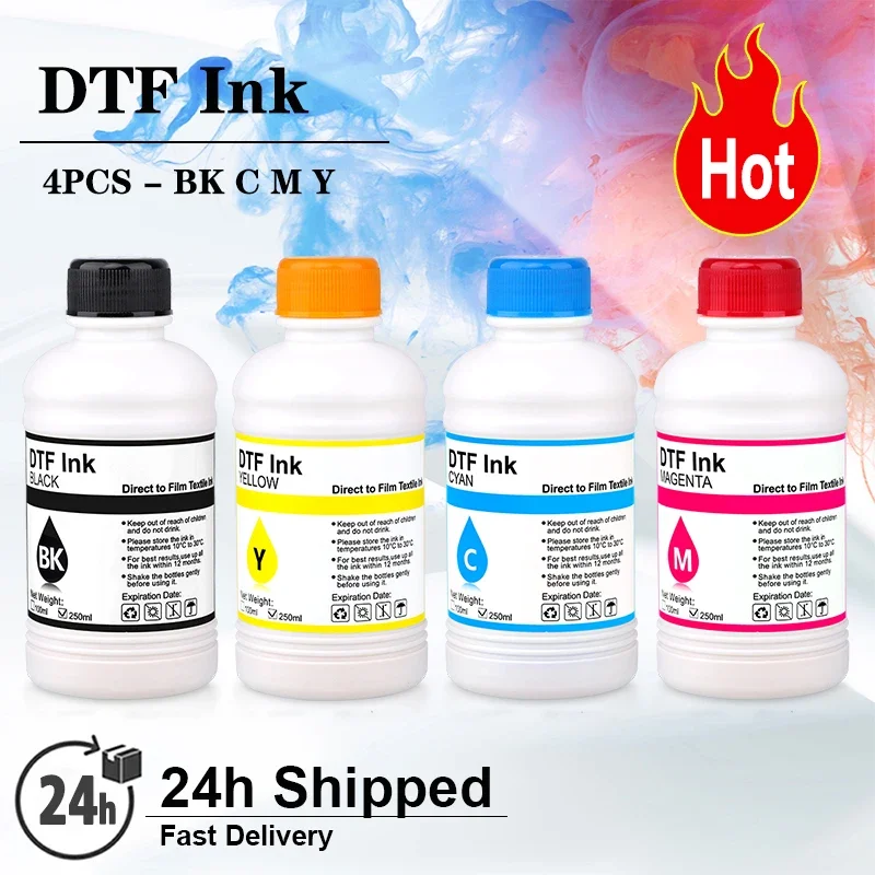 DTF INK 250ML*4 For Dirent printer film heat transfer for Epson L1800 L800 L805 DX5 DX7 I3200 I4720 I5113 Printhead BK C M Y