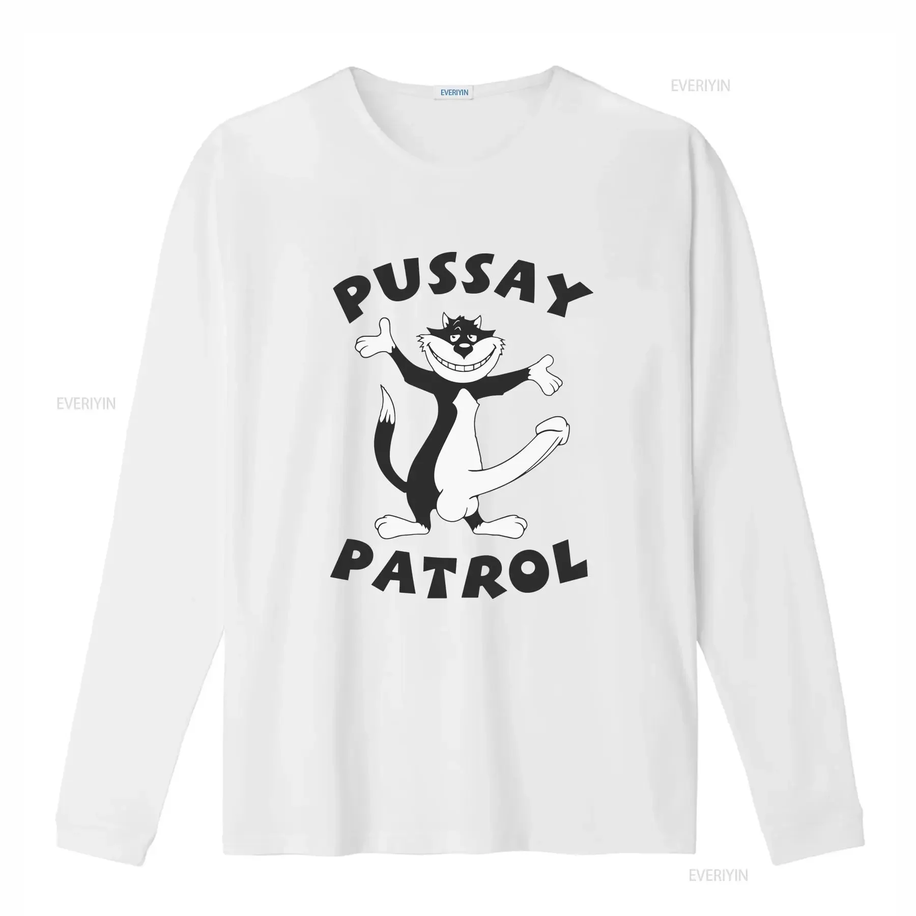 Pussay Patrol T Shirt vintage Washed Unisex fashion Versatile Top For Everyday Wear designer clothes graphic Stylish homme Soft