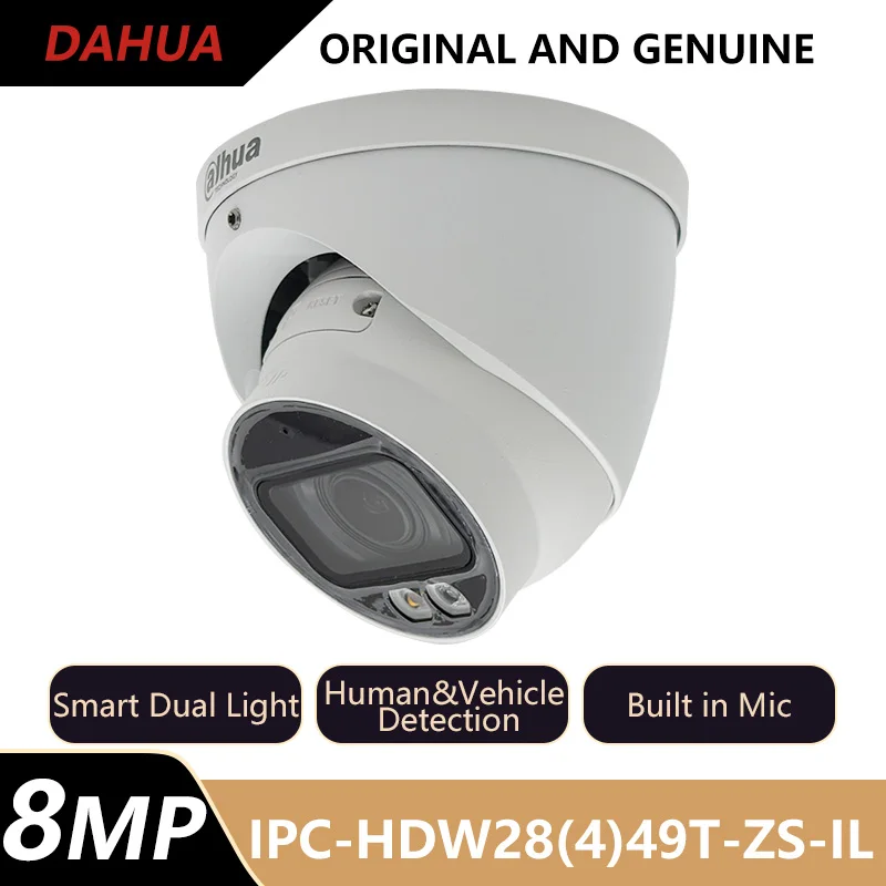 

Dahua 8MP Dual Light Vari-focal IP Camera Full Color Mic IP67 Human & Vehicle Detection Security Protection IPC-HDW2849T-ZS-IL