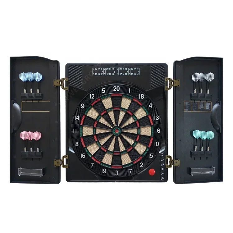 

z indoor game molded cabinet dartboard electronic dart board