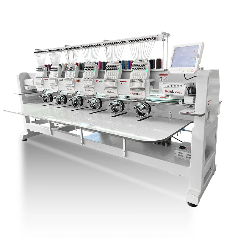 High Quality Professional 6 Heads Sim Sim Embroidery Machine Multi Head Flat