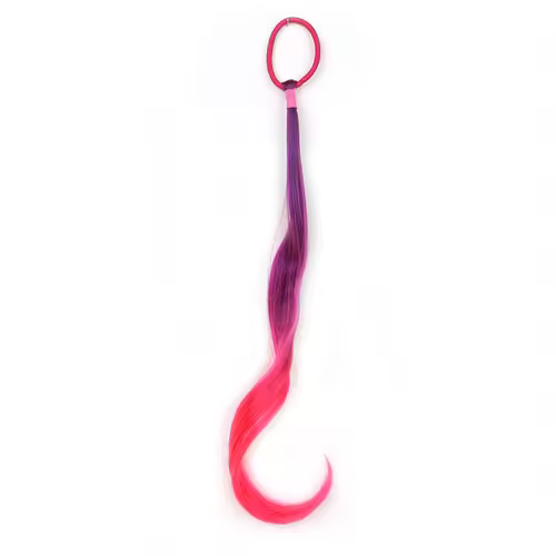 Colored Hair Extensions Synthetic 14"  Lightweight Colored Hair Extensions for Kids Curly Ponytail Extension with Elastic Tie - Image 9